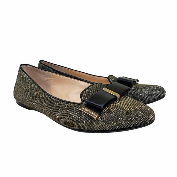 Vince Camuto Womens 5.5M Rowley Bow Tie Animal Print Leather Flats - Picture 1 of 10